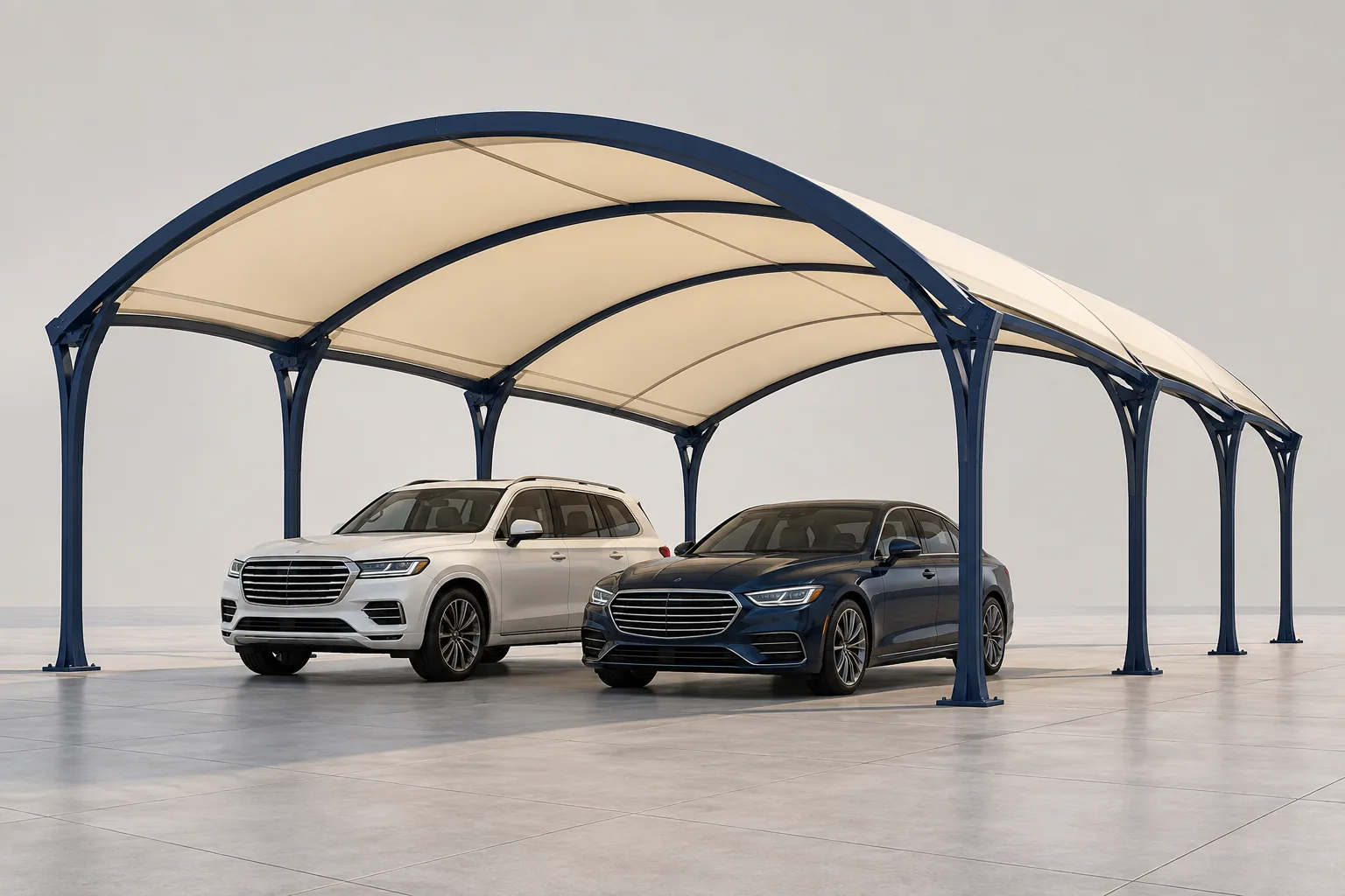 Design illustration: Arch car parking shades