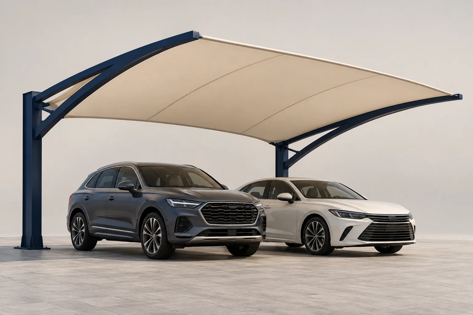 Design illustration: Cantilever car parking shades