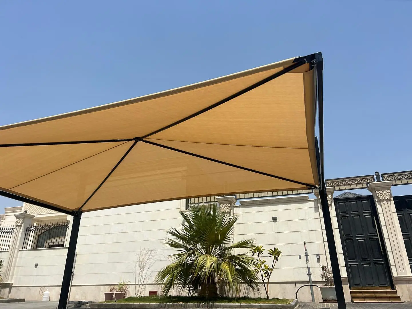 Pyramid Arch Design Parking Shade KSA