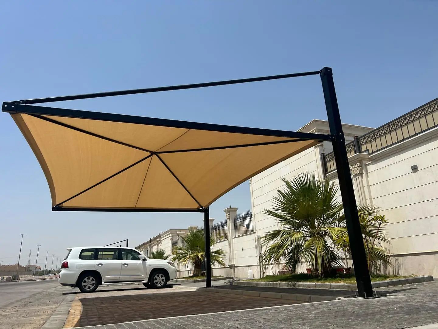 Pyramid Arch Design Parking Shade Saudia